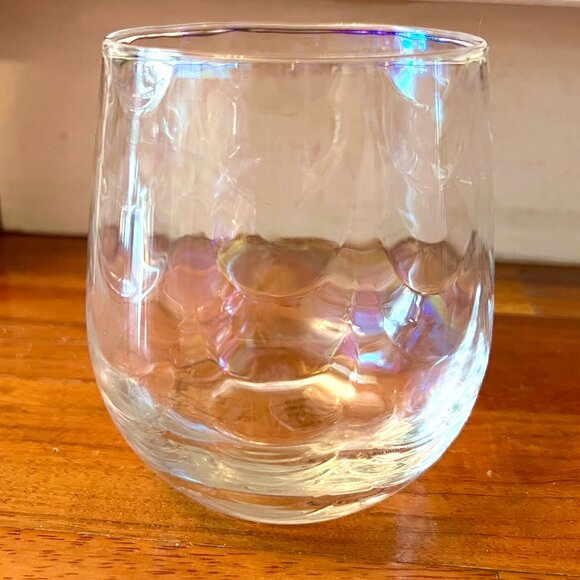 Anthropologie Iridescent Stemless Wine Glasses, Set of 4 - Picture 3 of 3